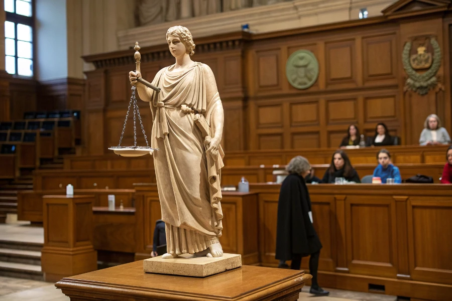 a-greek-sculpture-as-a-judge-set-on-judge-place